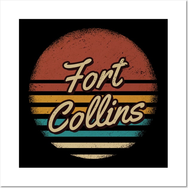 Fort Collins Vintage Text Wall Art by JamexAlisa